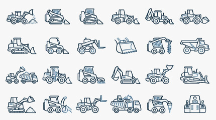 Collection of Construction Equipment Icons © Neng