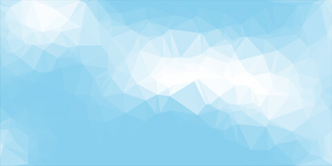 Minimal Abstract Polygon Mesh Background with Soft Blue Low Poly Geometric Pattern Design © Sukses