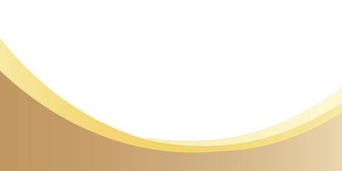 Vector gold line background curve element with white space for text and message design, overlapping layers. © HOSEN