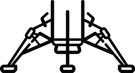Lunar lander module for space exploration icon © Abayal