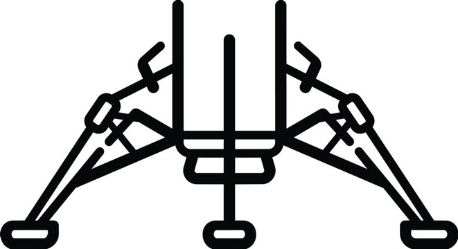 Lunar lander module for space exploration icon
