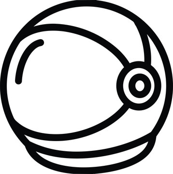 Astronaut space helmet visor outline
