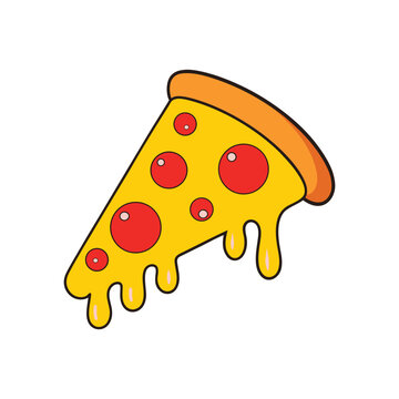 Delicious Pepperoni Pizza Vector Cartoon Illustration Artwork For Creative Food Projects