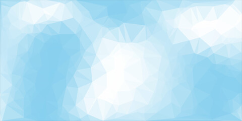 Modern Light Blue Polygon Mesh Background with Minimal Low Poly Abstract Geometric Pattern © HAMDI