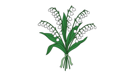 Fototapeta premium Bouquet of lily of the valley flowers