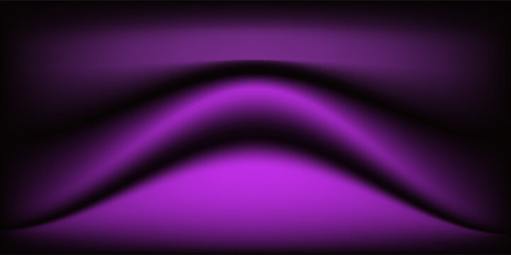 Abstract gradient podium background. Violet, purple and lilac empty 3d studio backdrop. Clean scene for product presentation mockup template. Vector illustration.