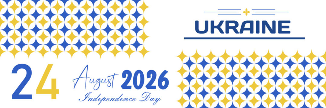 Elegant Ukraine National Independence Day 24 August Celebration Poster Template. Suitable for cultural events, educational materials, promotional campaigns, and digital media.