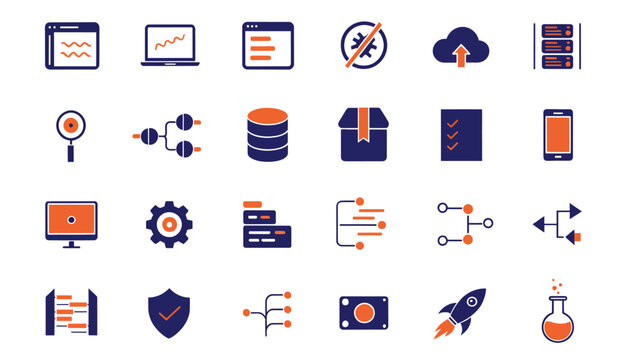 Software Development and Coding Icon Set Pack No 003