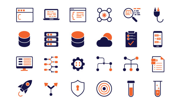 Software Development and Coding Icon Set Pack No 004