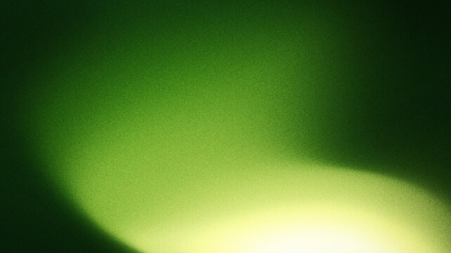 Green Abstract Gradient Background with Soft Grainy Texture, Bright White Glow, Smooth Blurred Light, Fresh Modern Organic Surface for Posters, Branding, Web Banners, Wallpapers