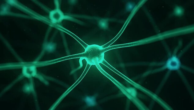 Glowing Neurons Interacting in a Neural Network