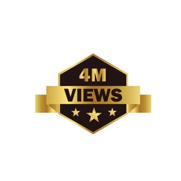 vector golden label of 4M views