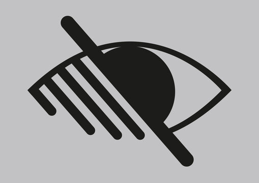 Partially sighted eye, conceptual illustration