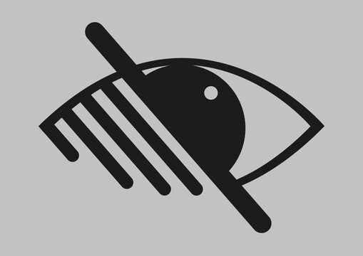 Partially sighted eye, conceptual illustration