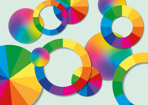 Colour wheels, illustration