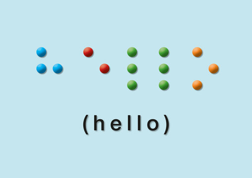 Hello in Braille, illustration