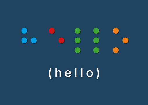 Hello in Braille, illustration