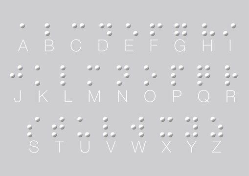 Alphabet written in Braille, illustration