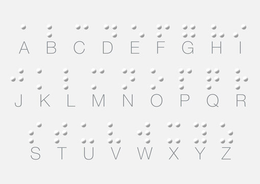 Alphabet written in Braille, illustration