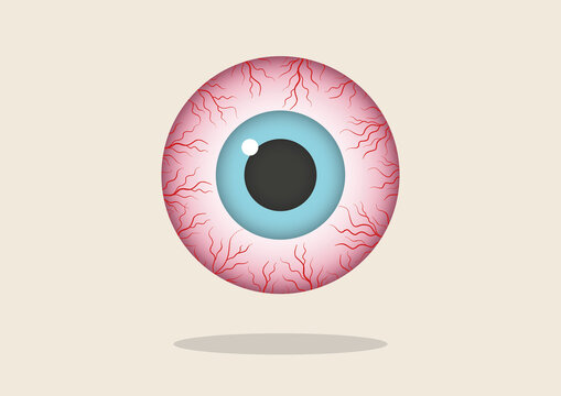 Bloodshot eye, illustration