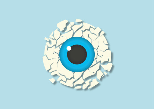 Irritated eye, conceptual illustration