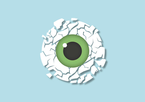 Irritated eye, conceptual illustration