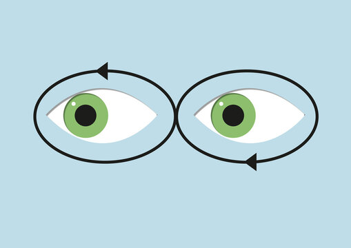 Eye exercises, illustration