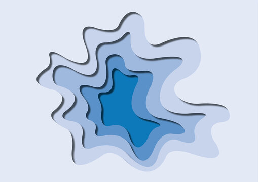 Topographical map, illustration