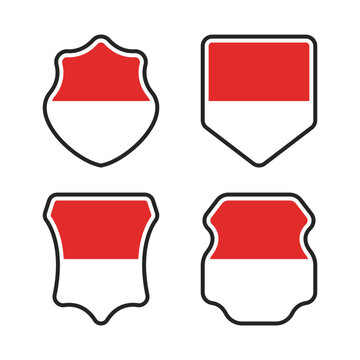 Indonesia Flag Shield Badge Collection