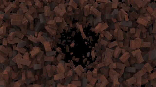 Animated Dynamic Brick Iris out wipe Transition for Construction and Gaming Edits