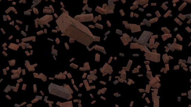 Animated Dynamic Brick rom the top than explode Transition for Construction and Gaming Edits