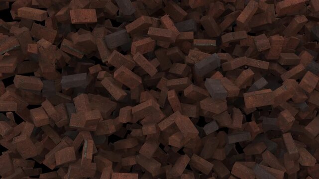 Animated Dynamic Brick Iris in blown away Transition for Construction and Gaming Edits.