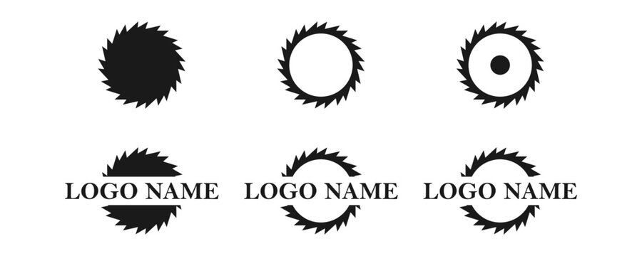 saw blade logo design, symbol, icon, vector, industry, vintage, wood sawing logo, carpentry	
