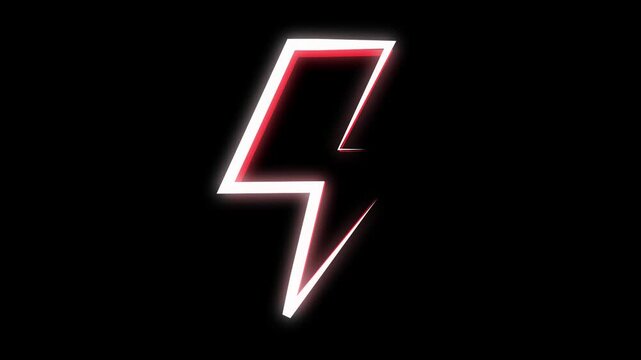 Neon lightning bolt logo