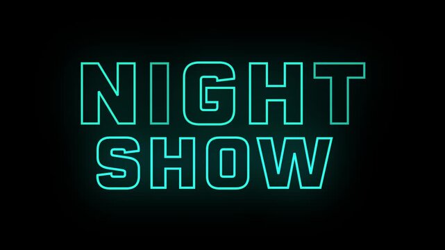 "Night" text with a jelly effect. Text moving across the screen.