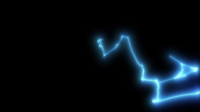 Blue Electric lightning spark loop effect animation