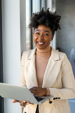 Success business woman with laptop, analytics and developer for startup business website IT software