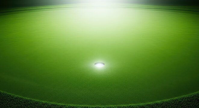 A clean, standard green golf course background representing achieving the desired level or target score, ideal for sports media, strategy, golf, average