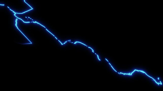 Blue Electric lightning spark loop effect animation