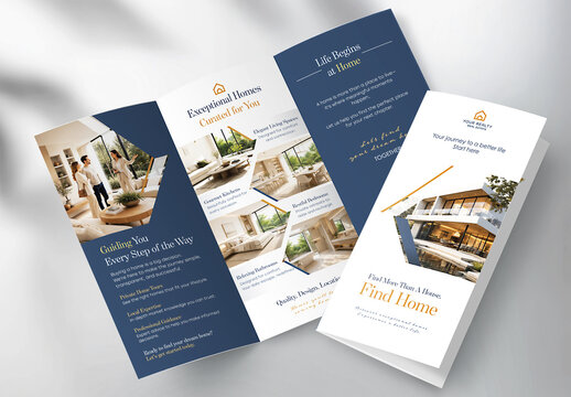Modern Real Estate Trifold Brochure Template