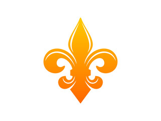 colorful fleur de lis vector icon set gradient heraldic lily symbol © AHMAD