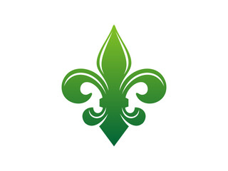colorful fleur de lis vector icon set gradient heraldic lily symbol © AHMAD