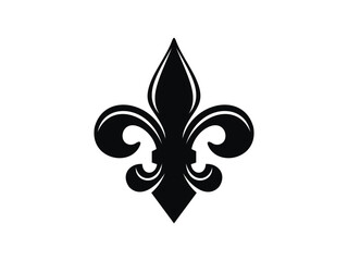 colorful black fleur de lis vector icon set gradient heraldic lily symbol © AHMAD