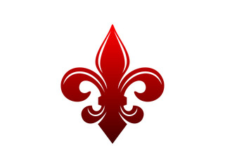 colorful fleur de lis vector icon set gradient heraldic lily symbol © AHMAD