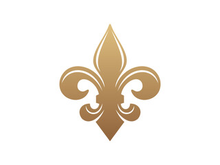 colorful fleur de lis vector icon set gradient heraldic lily symbol © AHMAD
