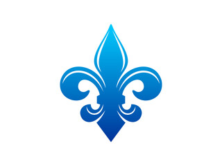 colorful fleur de lis vector icon set gradient heraldic lily symbol © AHMAD