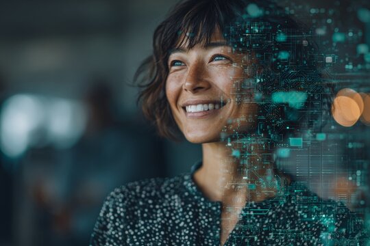 Innovative solutions: an asian designer's interface journey. Technology future. Envisioning innovation: designer immersed in technicolor design environment. Cyber interaction.