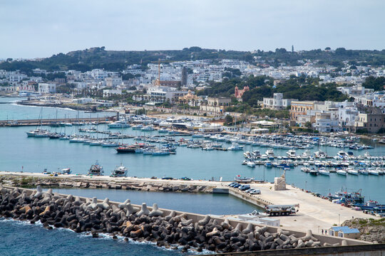 Santa Maria di Leuca, Puglia, southern Italy, basilica and promontory