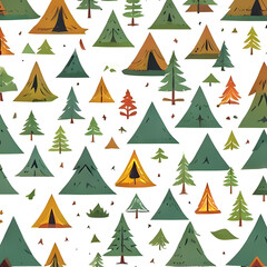 Obraz premium Colorful geometric Christmas tree pattern design background.