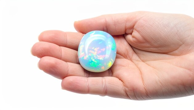 Shiny Opal Orb in Open Palm